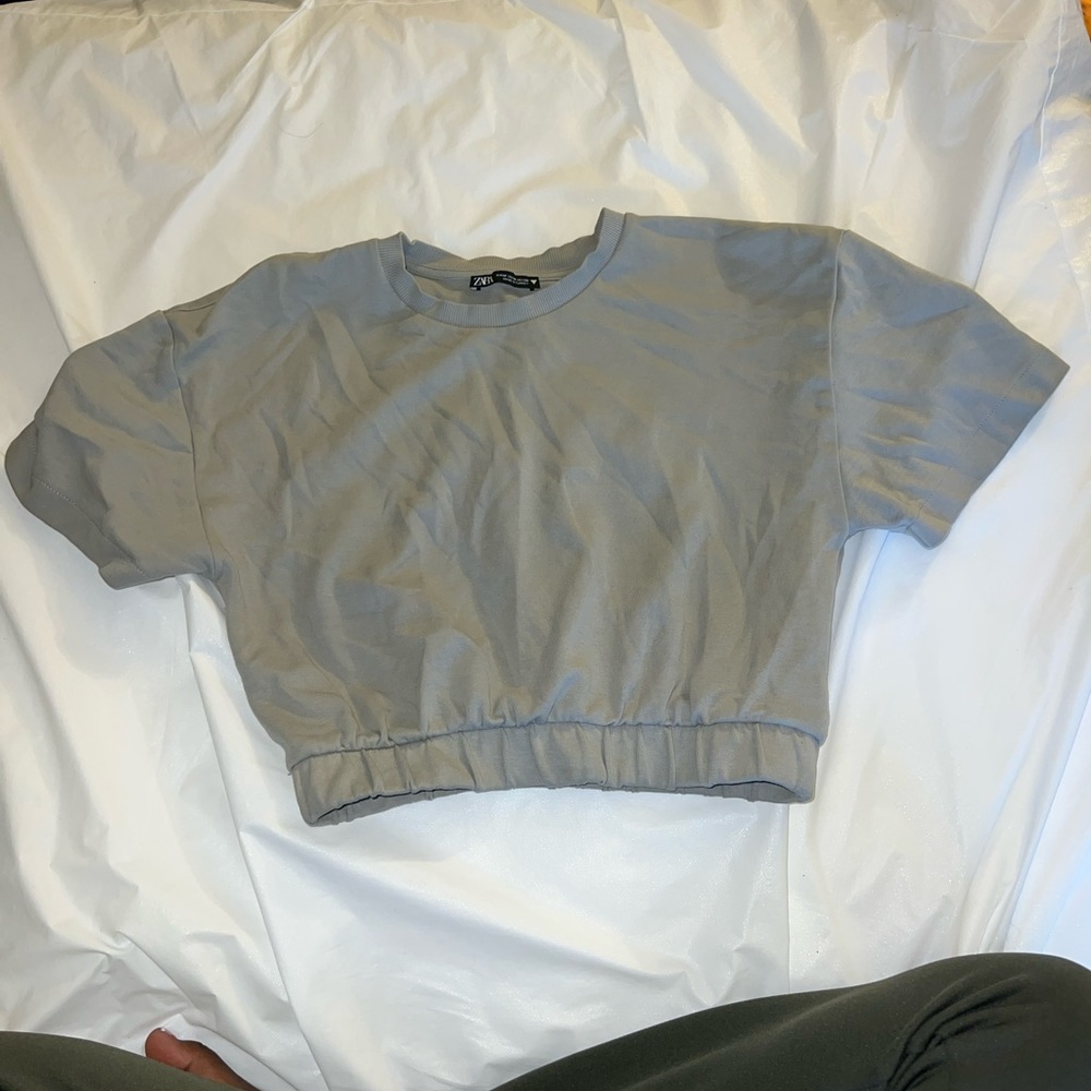 WORN zara crop top.